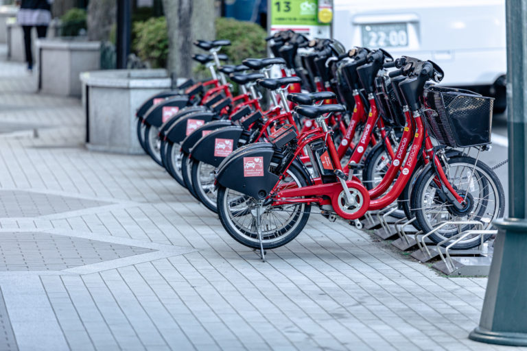 レンタル電動自転車、配達用自転車